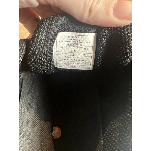 MERRELL Dark Earth Performance Footwear Mens 9 Select Dry Vibram Hiking Walking - Picture 5 of 5